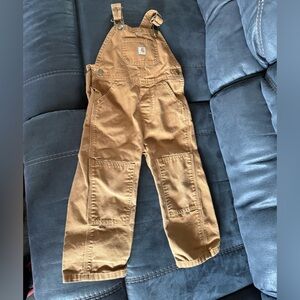 Carhartt Kids' Brown Canvas Duck Overalls